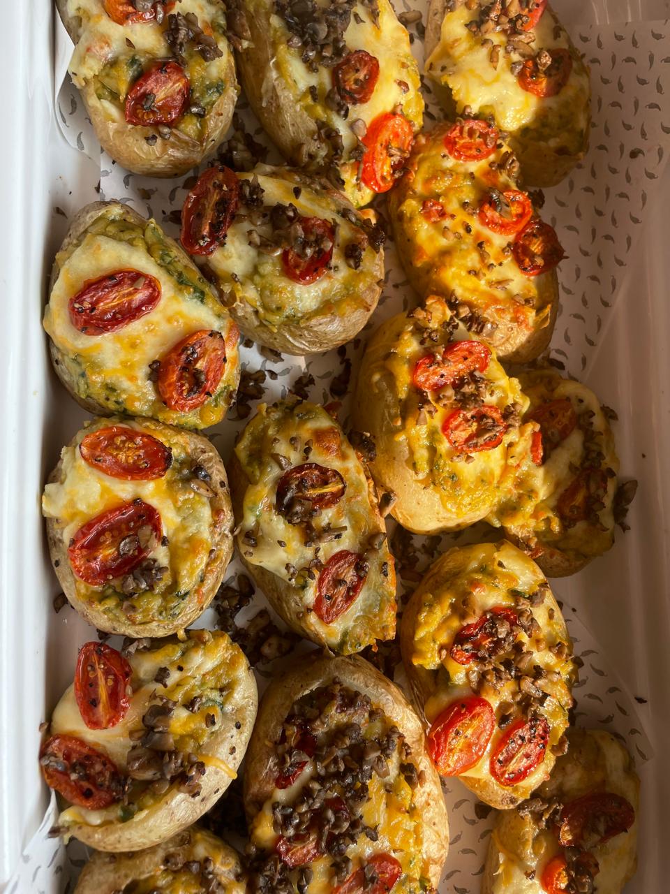 Stuffed jacket potatoes